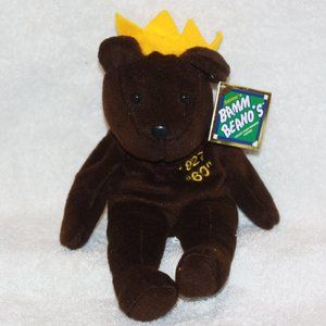 Salvino's Bamm Beano's 9" Babe Ruth #3 Baseball Bear 1998